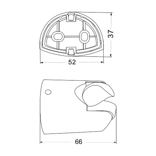 Держатель для душевой лейки поворотный OLIVE'S S01 хром, уп. (100 шт)