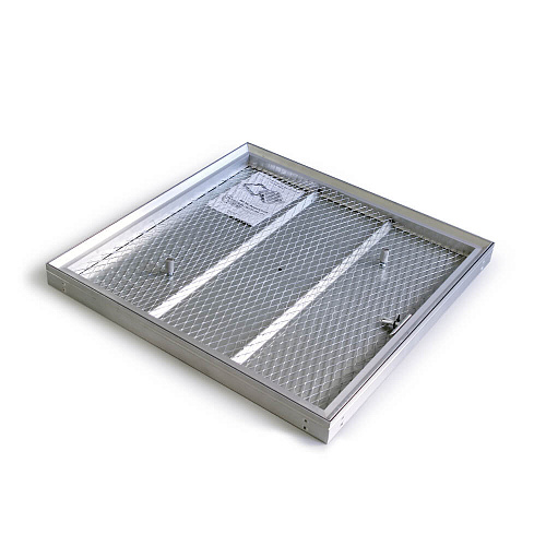 Люк напольный под плитку АЛЮМИНИЕВЫЙ (со съемной крышкой) ПРАКТИКА БАРЬЕР БР 70х70