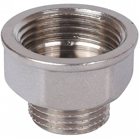 Переход под ключ резьбовой латунный STOUT никель 3/4&quot;х3/4&quot; ВН
