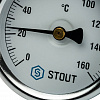 Термометр биметаллический погружной STOUT Ø63-1/2&amp;quot;, гильза 50 мм, +120°C
