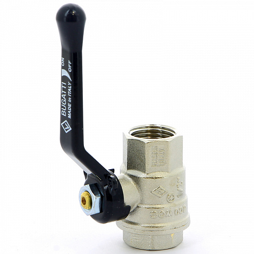 Кран шаровой BUGATTI OREGON 300 рукоятка алюминиевая 1/2&amp;quot; ВВ, полнопроходной