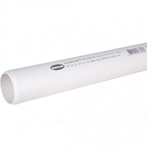 ПВХ Труба канализационная SINIKON КОМФОРТ ПЛЮС белая Ø40х500мм
