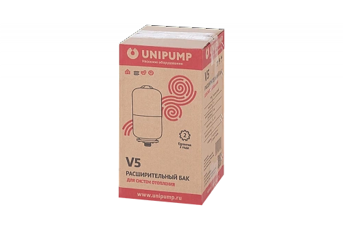 Расширительный бак для отопления UNIPUMP красный 5 л, 1&amp;quot; Н