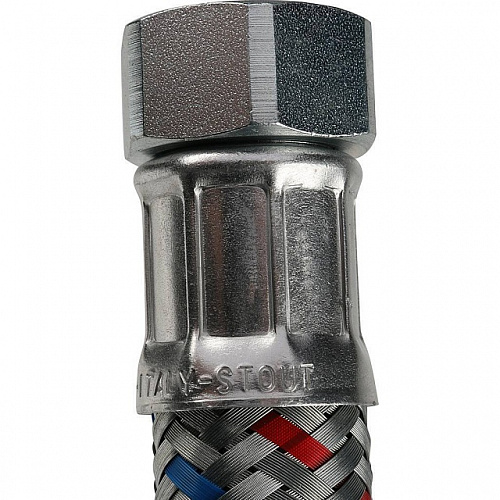 Гибкая подводка для воды STOUT ГИГАНТ 3/4&amp;quot;-30 см гайка-штуцер