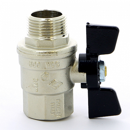 Кран шаровой BUGATTI OREGON 307 бабочка 3/4&quot; ВН, полнопроходной