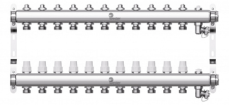 Коллекторная группа WESTER W903.11 нержавейка 1&quot;x3/4&quot; EK -11 выходов, без расходомеров