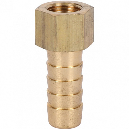 Штуцер резьбовой латунный STOUT без покрытия 1/8&quot;x10мм В