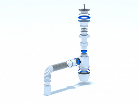 АНИПЛАСТ Сифон 11/2&quot;х40 с гибкой трубой 40Х40 C0105