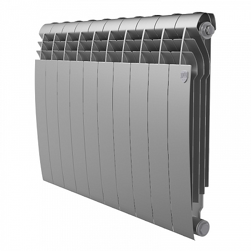 Радиатор биметаллический ROYAL THERMO BILINER SILVER SATIN 500x10 секций, серый (НС-1176315)