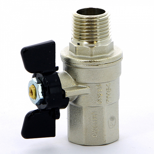 Кран шаровой BUGATTI NEVADA 407 бабочка 1/2&amp;quot; ВН, полнопроходной