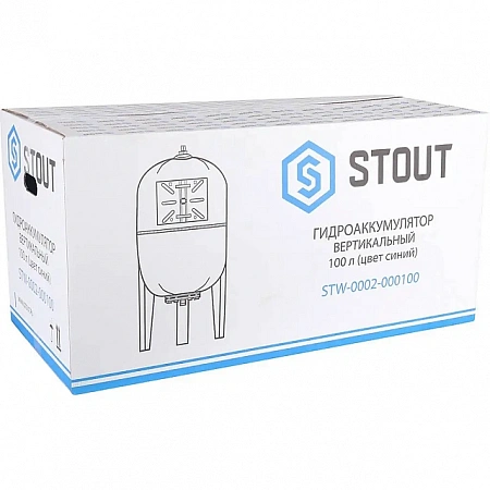 Гидроаккумулятор для воды STOUT вертикальный синий 100 л