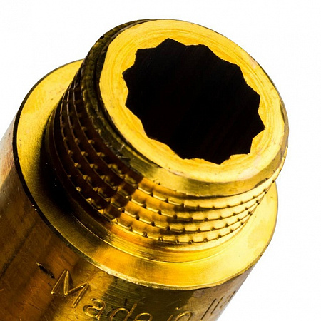 Удлинитель резьбовой латунный STOUT без покрытия 1/2&quot;x40мм ВН
