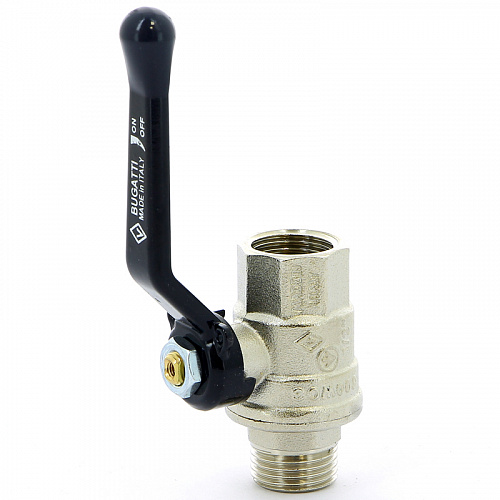 Кран шаровой BUGATTI OREGON 305 рукоятка алюминиевая 1/2&amp;quot; ВН, полнопроходной