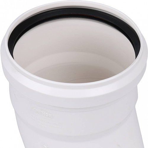 ПВХ Отвод канализационный SINIKON КОМФОРТ ПЛЮС белый Ø110х15°