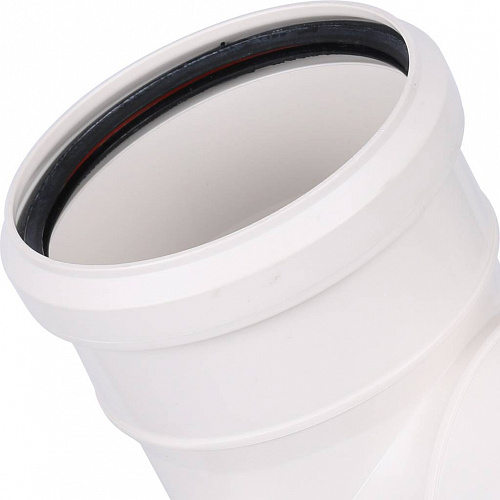 ПВХ Крестовина двухплоскостная SINIKON КОМФОРТ ПЛЮС белая Ø110х110х50х90°, левая