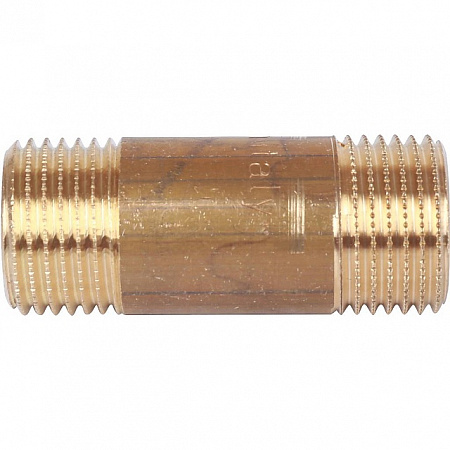 Бочонок резьбовой латунный STOUT без покрытия 1/2&quot;x50мм