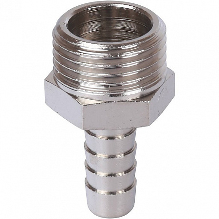 Штуцер резьбовой латунный STOUT никель 1/2&quot;x10мм Н