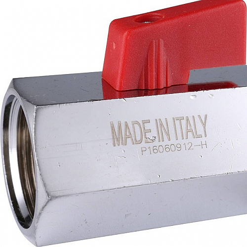 Кран шаровой потребительный STOUT МИНИ флажок 3/4&amp;quot; ВВ, никель