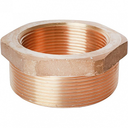 Футорка резьбовая латунная STOUT без покрытия 21/2&quot;x2&quot; ВН