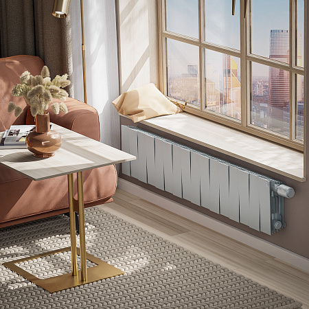 Радиатор биметаллический ROYAL THERMO PIANOFORTE SILVER SATIN VDR 200x16 секций (НС-1346026)