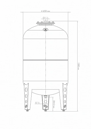 Расширительный бак для отопления ДЖИЛЕКС 300 красный