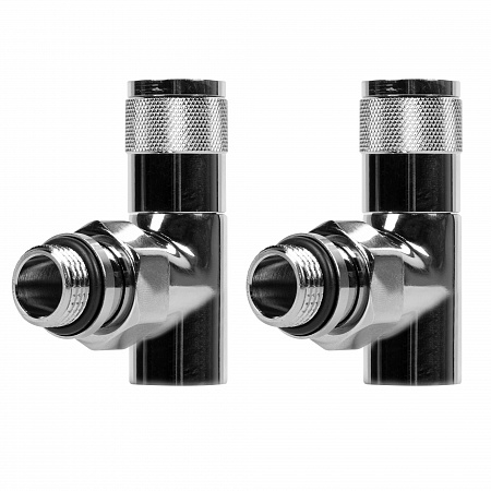 Набор дизайн-вентилей ROYAL THERMO PIANO 1/2&quot; угловой, хром (НС-1144294)