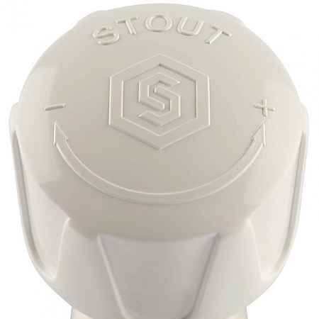 Клапан ручной терморегулирующий STOUT с неподъемным шпинделем, прямой 3/4&quot;