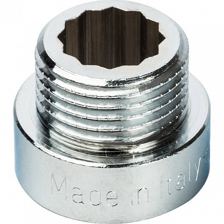 Удлинитель резьбовой латунный STOUT хром 1/2&quot;x10мм ВН