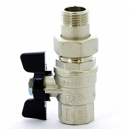 Кран шаровой с американкой BUGATTI OREGON 322 бабочка 1/2&quot; полнопроходной