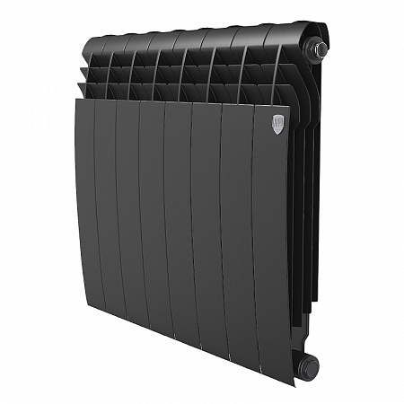Радиатор биметаллический ROYAL THERMO BILINER NOIR SABLE 500x8 секций, черный (НС-1176313)