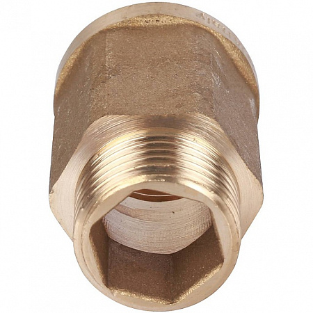 Удлинитель шестигранный резьбовой латунный STOUT без покрытия 1/2&quot;x1/2&quot; ВН