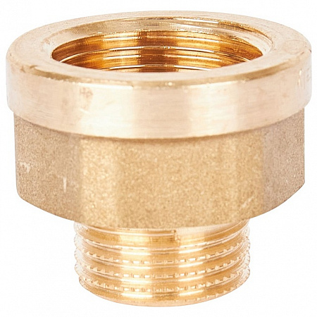 Переход под ключ резьбовой латунный STOUT без покрытия 1/2&quot;х3/8&quot; ВН