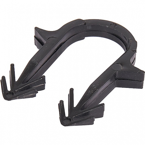 Скоба якорная для труб теплого пола STOUT пластик Ø16/20, с двойным креплением, черная