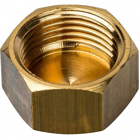 Заглушка резьбовая латунная STOUT без покрытия 3/8&quot; В