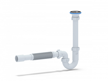 АНИПЛАСТ Сифон 11/4&quot;х32 прямоточный с гибкой трубой 32*32/40 DB1015