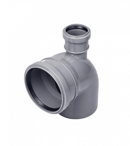 ПВХ Отвод SINIKON с фронт. патрубком 110 х 87', СТАНДАРТ