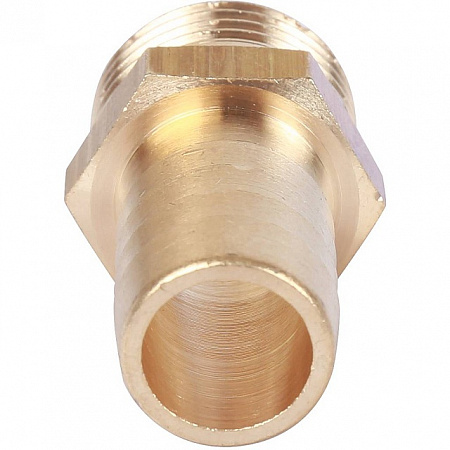 Штуцер резьбовой латунный STOUT без покрытия 1/2&quot;x16мм Н