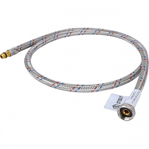 Гибкая подводка для смесителей STOUT нерж.сталь М10*18-1/2&amp;quot;-120 см, пара