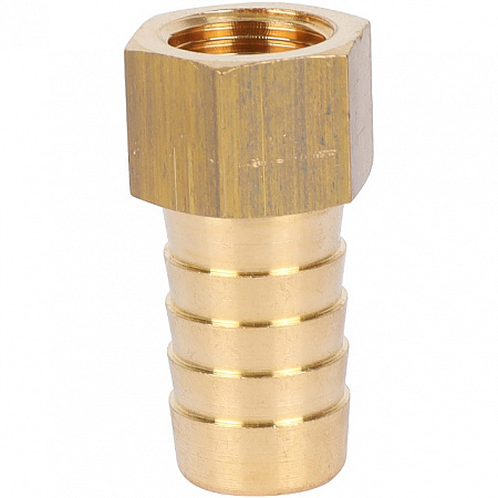 Штуцер резьбовой латунный STOUT без покрытия 1/4&quot;x14мм В