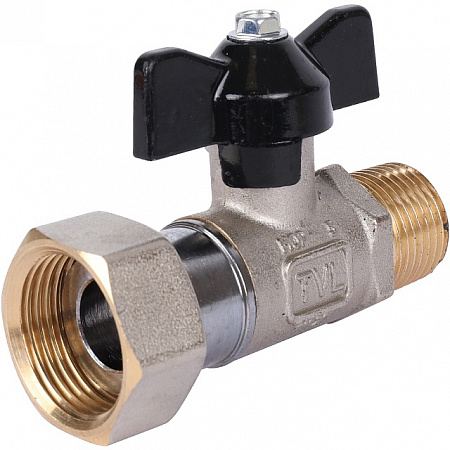 Кран шаровой STOUT бабочка 1/2&quot;х3/4&quot; Н, с накидной гайкой