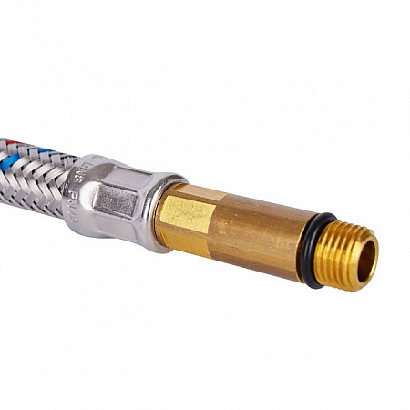 Гибкая подводка для смесителей STOUT нерж.сталь М10*35-1/2&quot;-80 см, пара