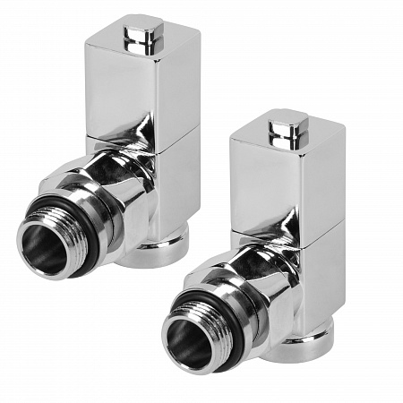Набор дизайн-вентилей ROYAL THERMO CUBE 1/2&quot; угловой, хром (НС-1193191)