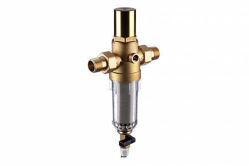 Фильтр промывной с гасителем ГЕЙЗЕР БАСТИОН Ø60 без покрытия 3/4&amp;quot; АМ-АМ, 90 мкм, пластиковая колба