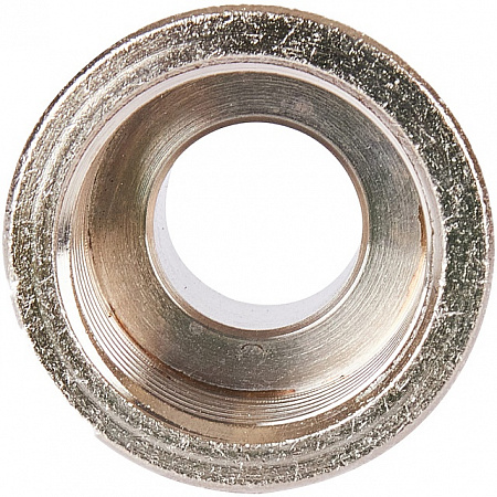 Переход под ключ резьбовой латунный STOUT никель 3/4&quot;х1/2&quot; ВН