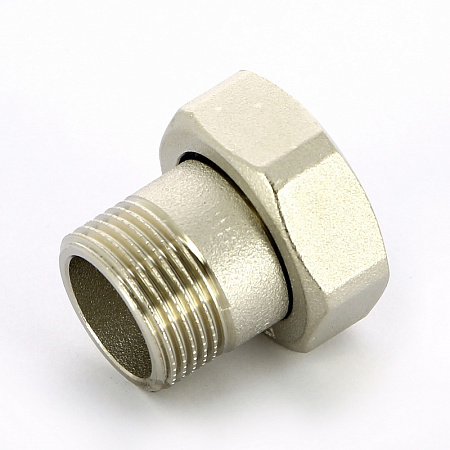 Соединение с накидной гайкой UNI-FITT ВН 3/4&quot;x1&quot; с плоской прокладкой никелированное