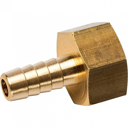 Штуцер резьбовой латунный STOUT без покрытия 3/8&quot;x10мм В