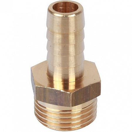 Штуцер резьбовой латунный STOUT без покрытия 1/8&quot;x10мм Н