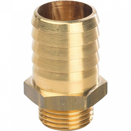 Штуцер резьбовой латунный STOUT без покрытия 1/2&quot;x25мм Н