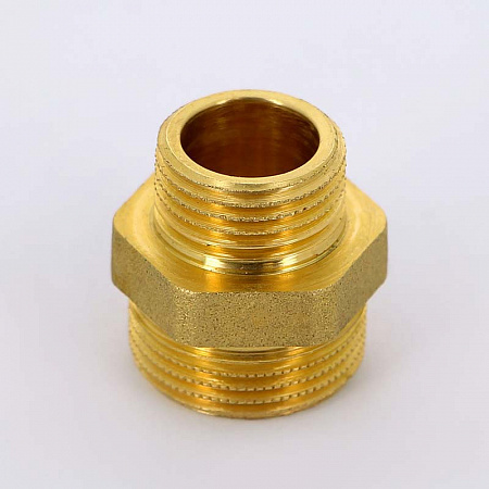 Ниппель переходной резьбовой латунный UNI-FITT без покрытия 3/4&quot;х1/2&quot;