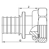 СА Муфта с накидной гайкой аксиальная REHAU RAUTITAN RX+ латунная Ø25х3/4&amp;quot; (13660791001)